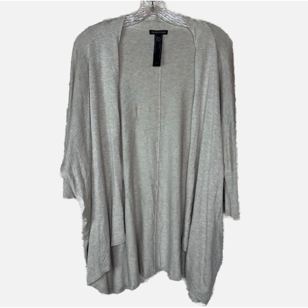 Eileen Fisher Open Front Wing Sleeved Cardigan